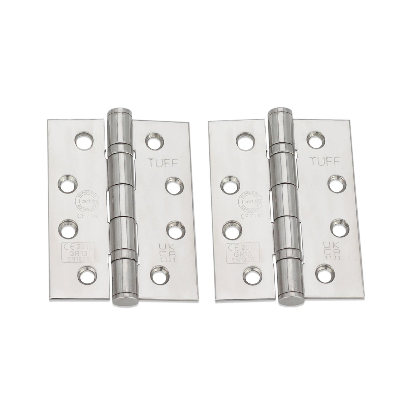 Charnière BB en acier inoxydable CE13 - Chrome poli