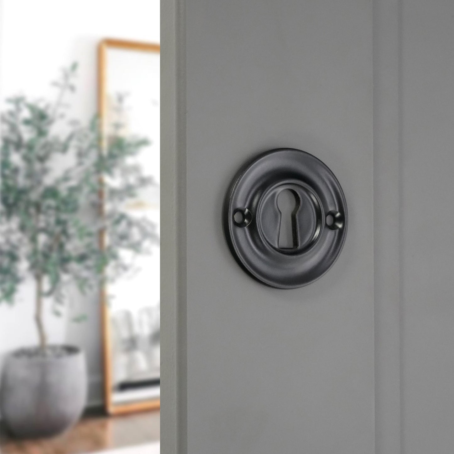 Slimline Standard Escutcheon Matt Black