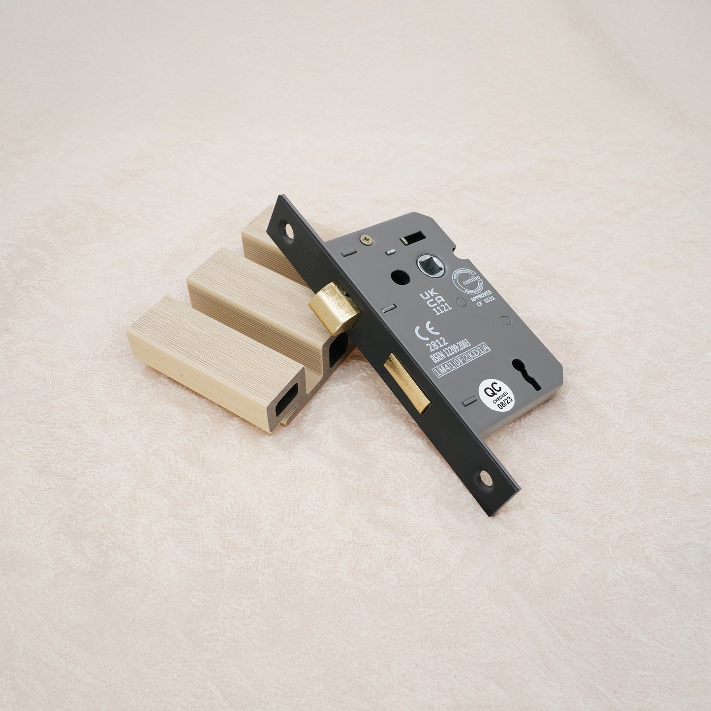 2.5" CE 3 Lever Mortice Sash Lock FD60 - Gunmetal Grey