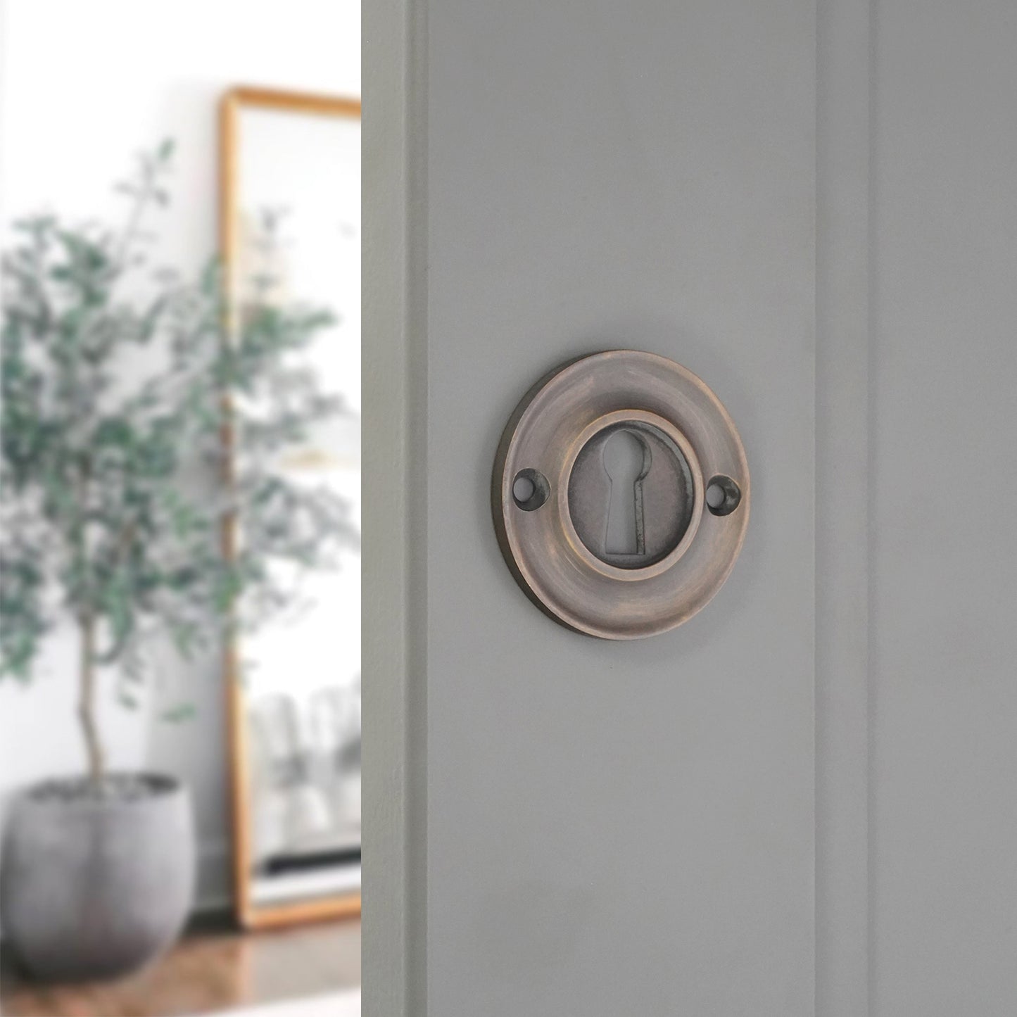 Slimline Standard Escutcheon Matt Antique
