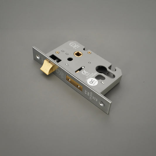 Serrure à mortaiser CE Euro Profile 2,5" - Plaquée nickel