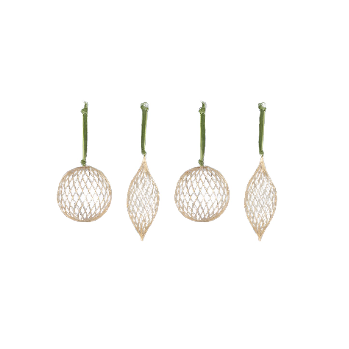 Nirav Brass Wire Baubles (Set of 4)