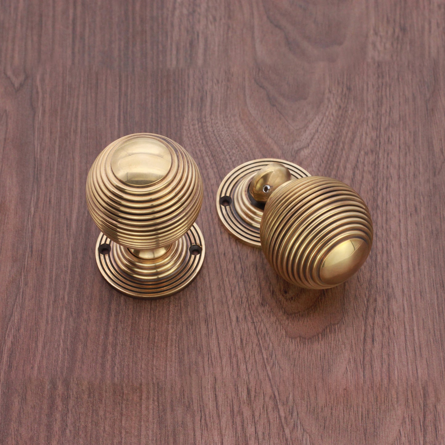 Reeded 60mm Rim/Mortice Door Knob