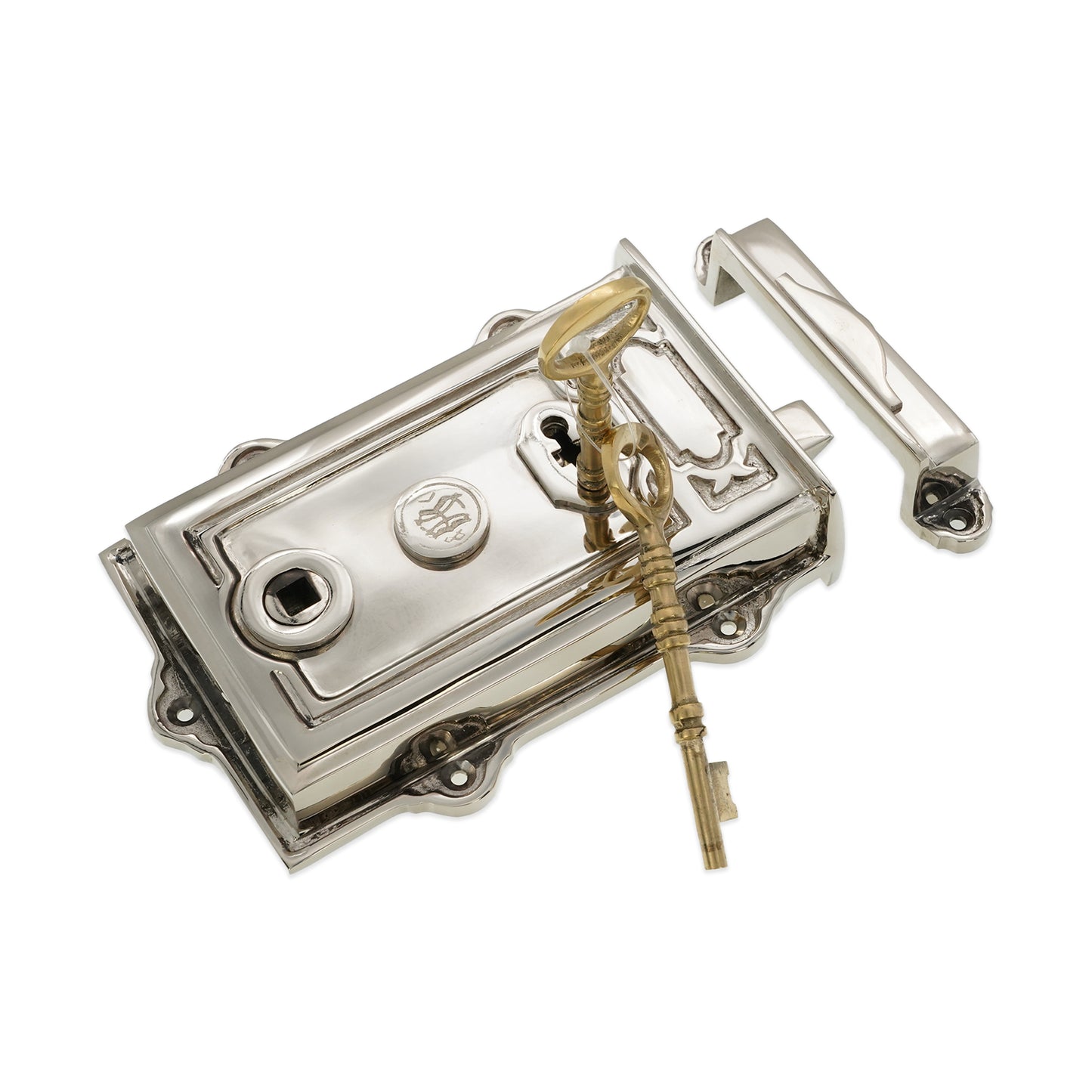 Davenport Rim Lock Polished Nickel