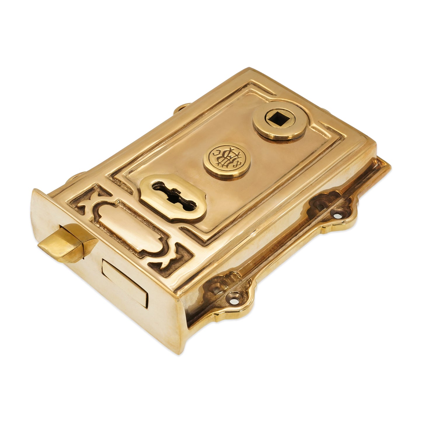 Davenport Rim Lock Polished Brass