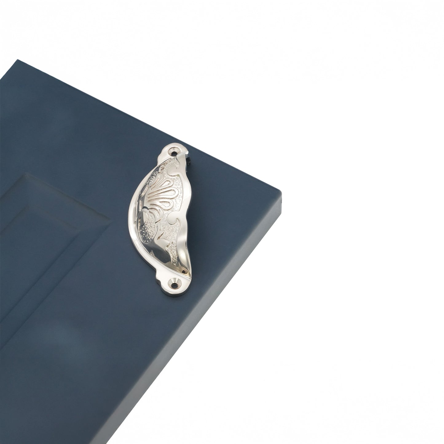 Floral Cup Pull Polished Nickel
