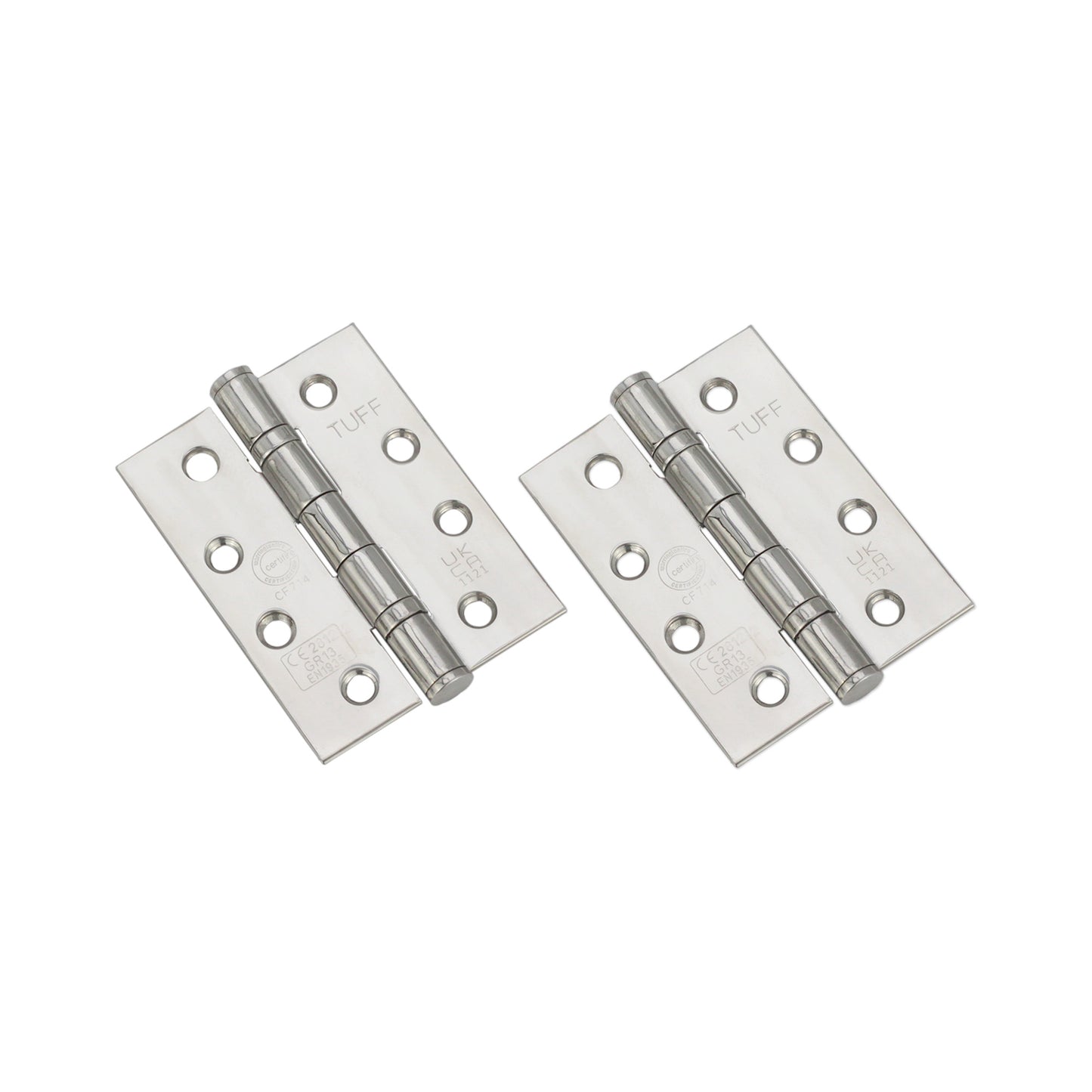 Charnière BB en acier inoxydable CE13 - Chrome poli