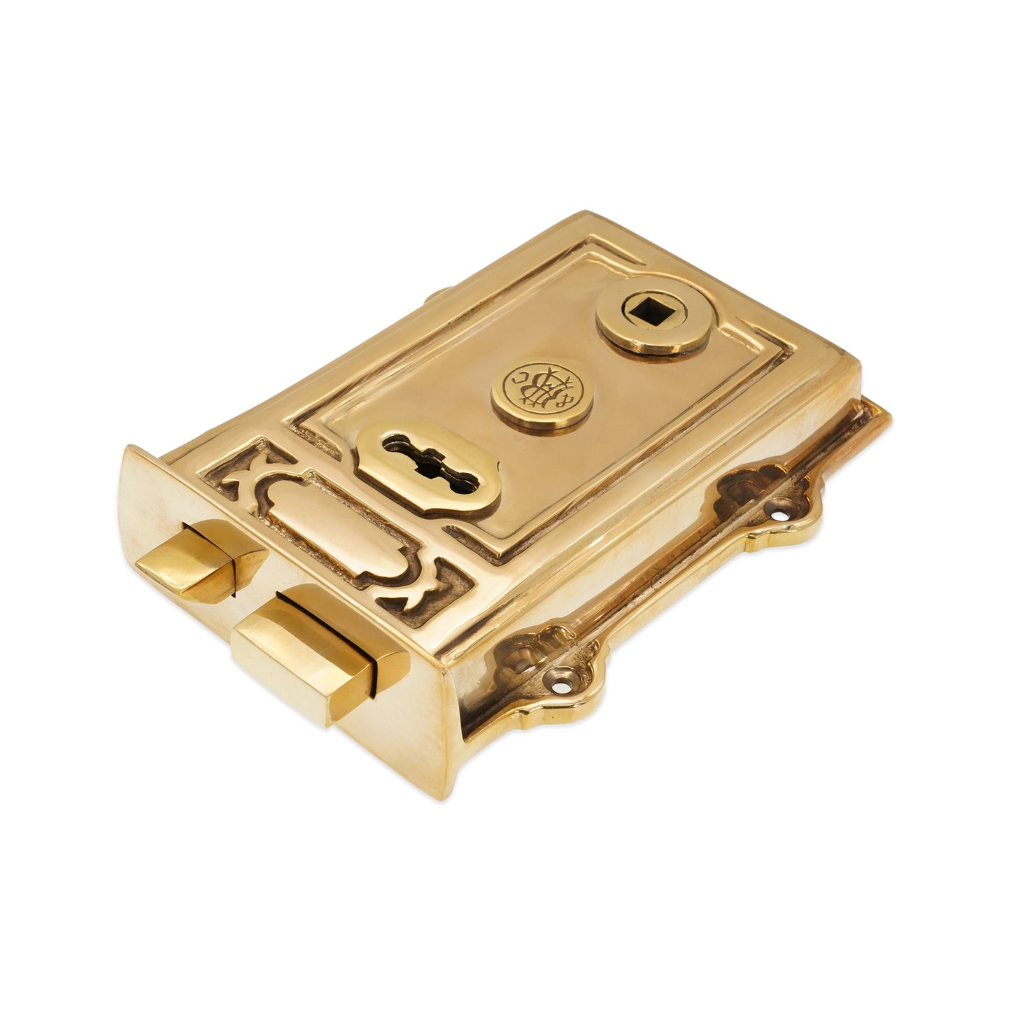Davenport Rim Lock Polished Brass