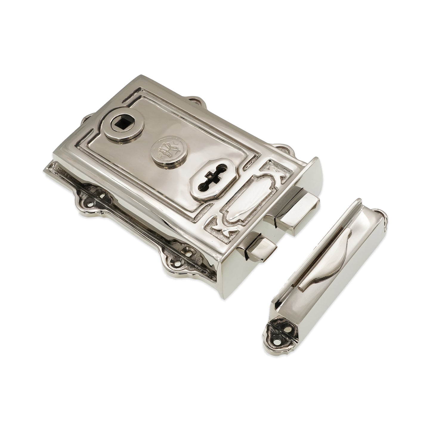 Davenport Rim Lock Polished Nickel