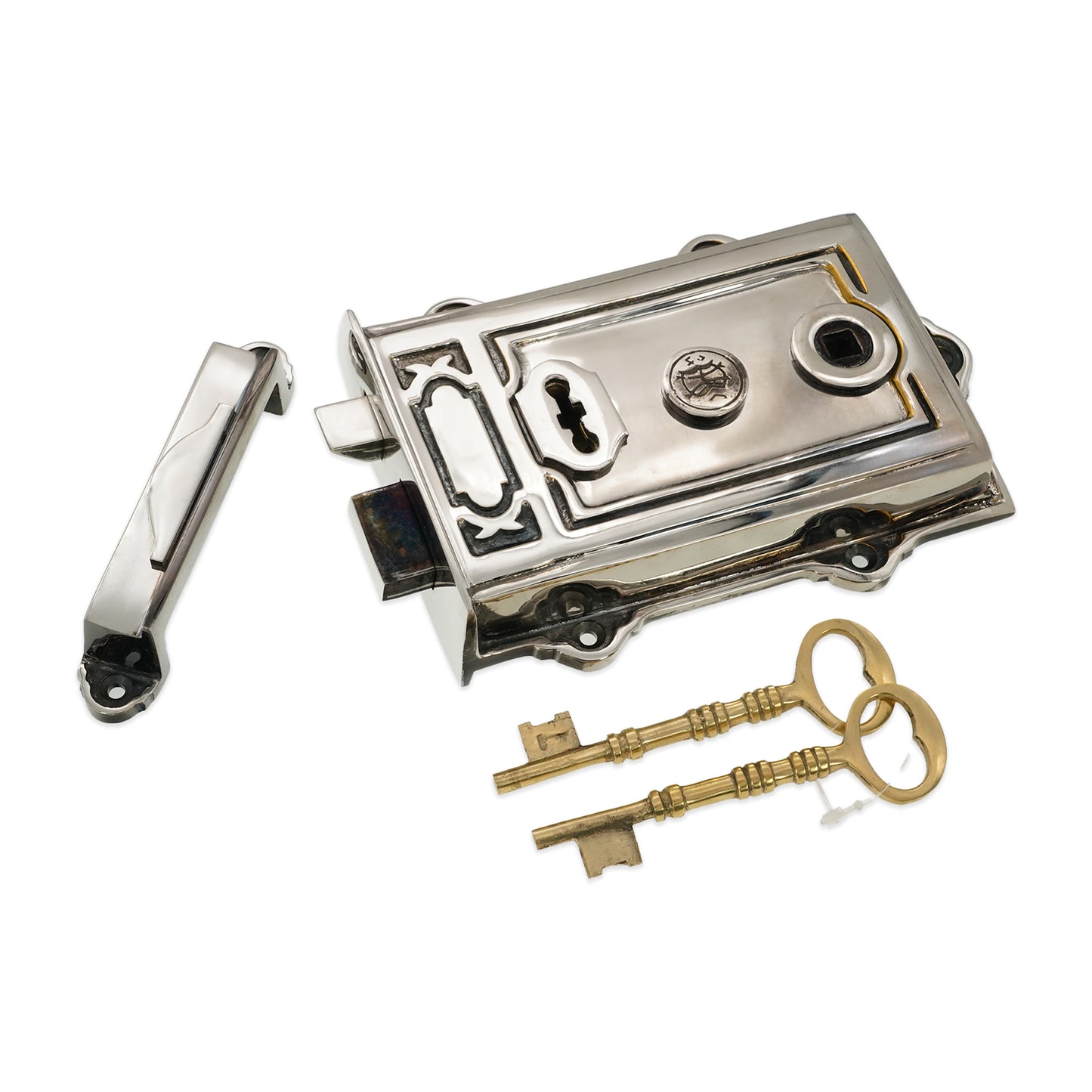 Davenport Felgenschloss aus gealtertem Nickel