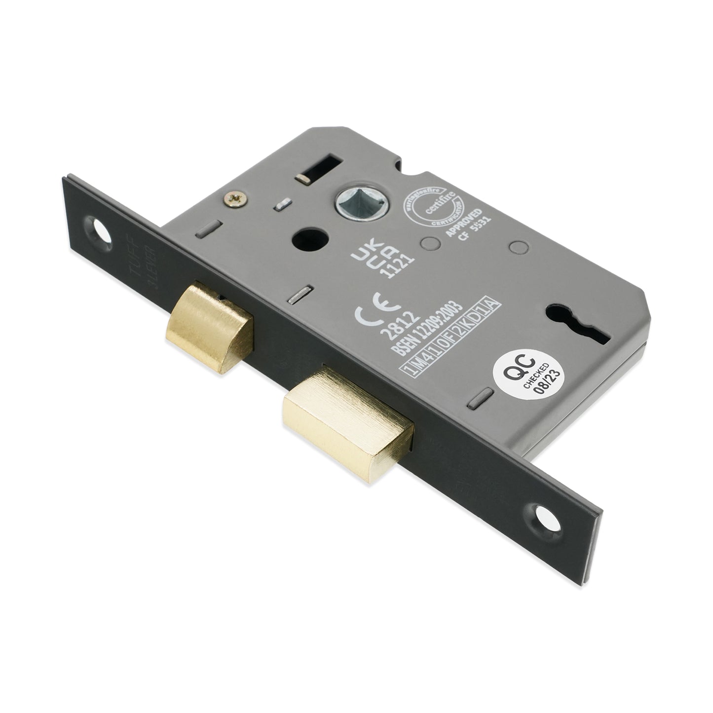 2.5" CE 3 Lever Mortice Sash Lock FD60 - Gunmetal Grey