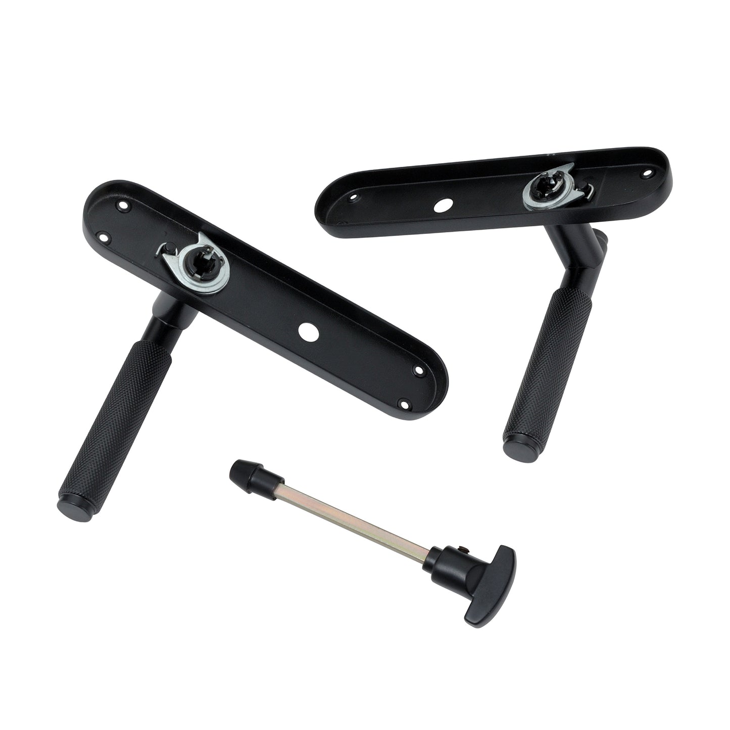 Connaught Knurled Lever on Backplate Bathroom Matt Black