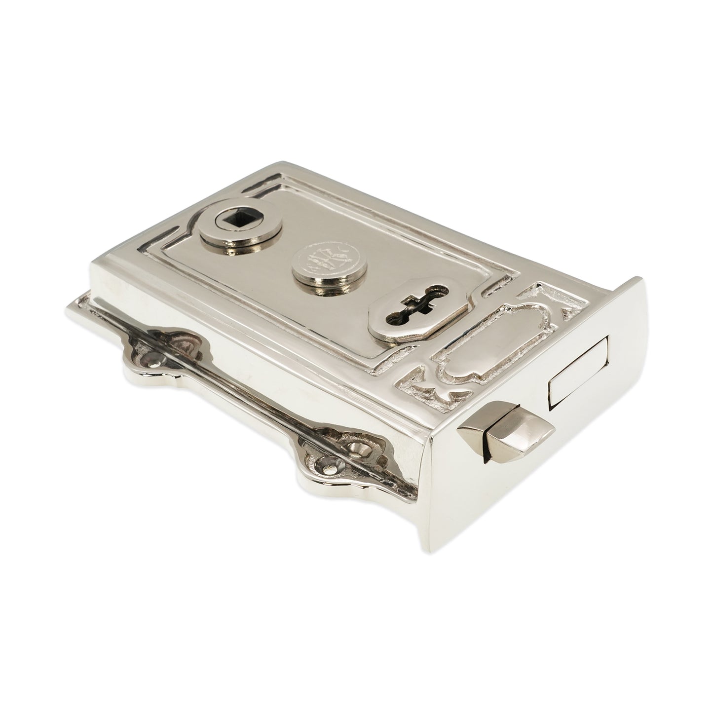 Davenport Rim Lock Polished Nickel