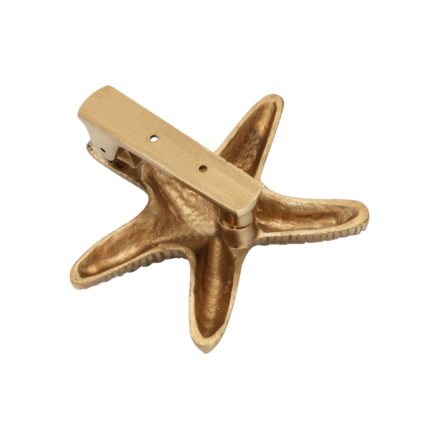 Starfish Door Knocker Polished Brass