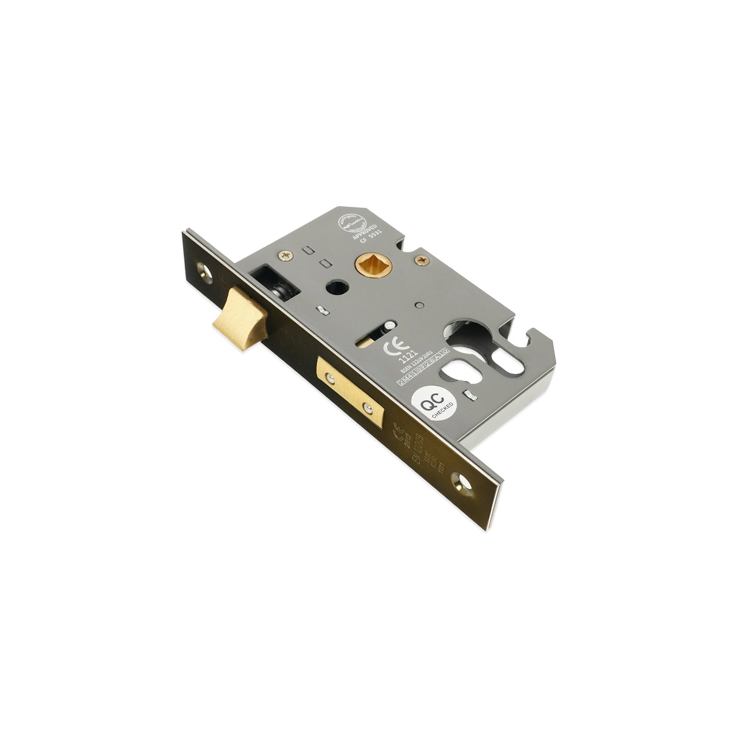 2,5-Zoll-CE-Einsteckschloss mit Euro-Profil – gealterte Bronze