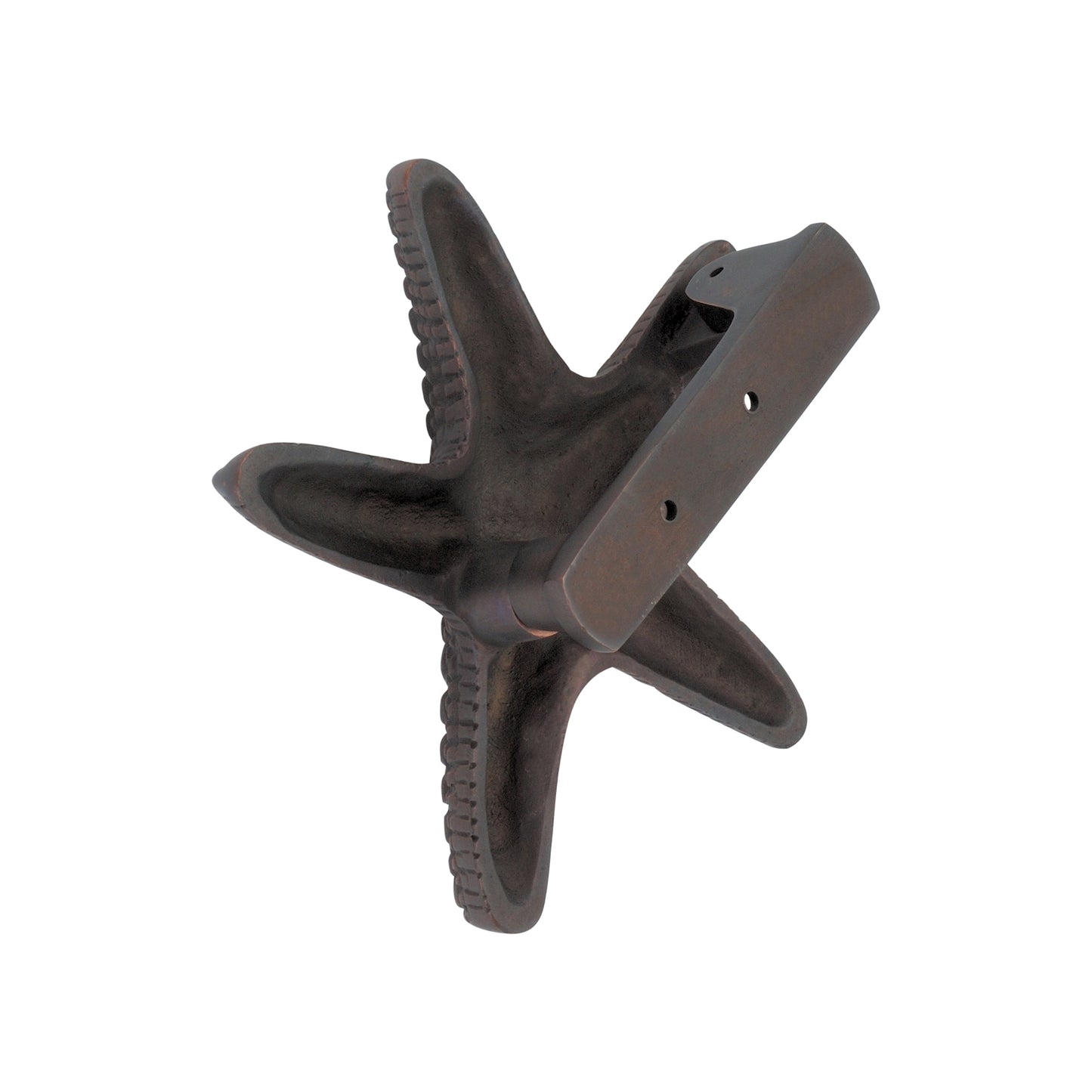 Heurtoir De Porte Étoile De Mer Bronze Vieilli