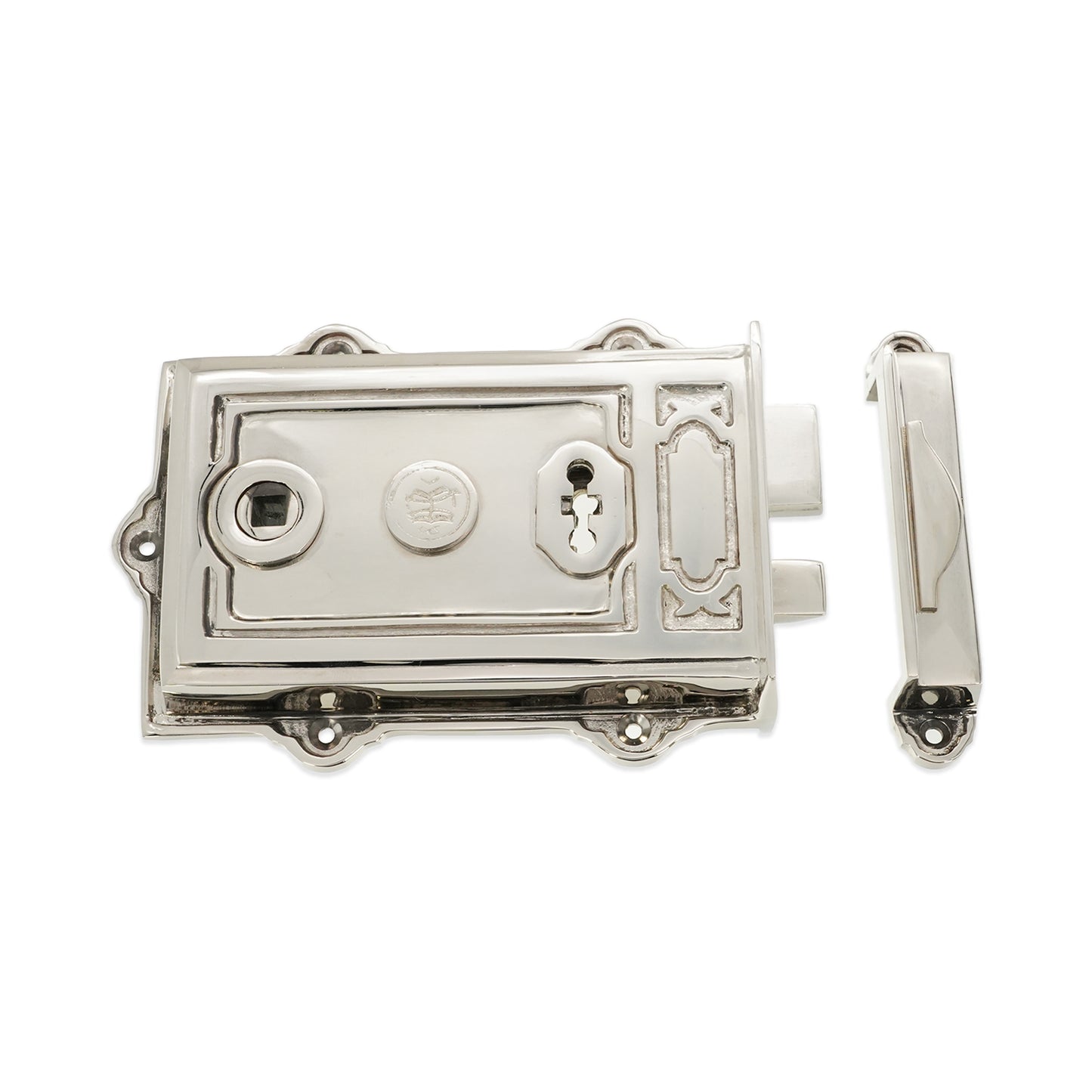 Davenport Rim Lock Polished Nickel