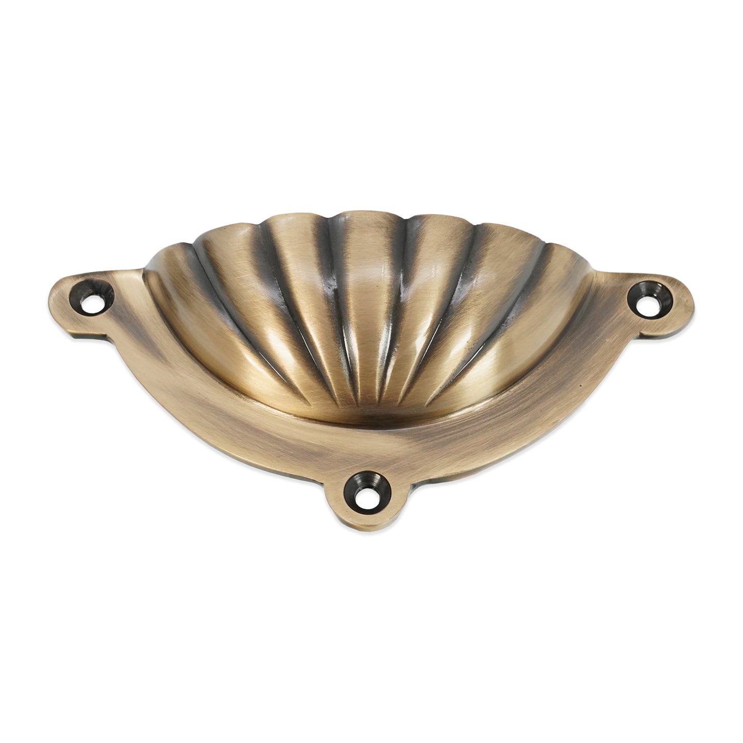 Shell Cup Pull Antique Brass