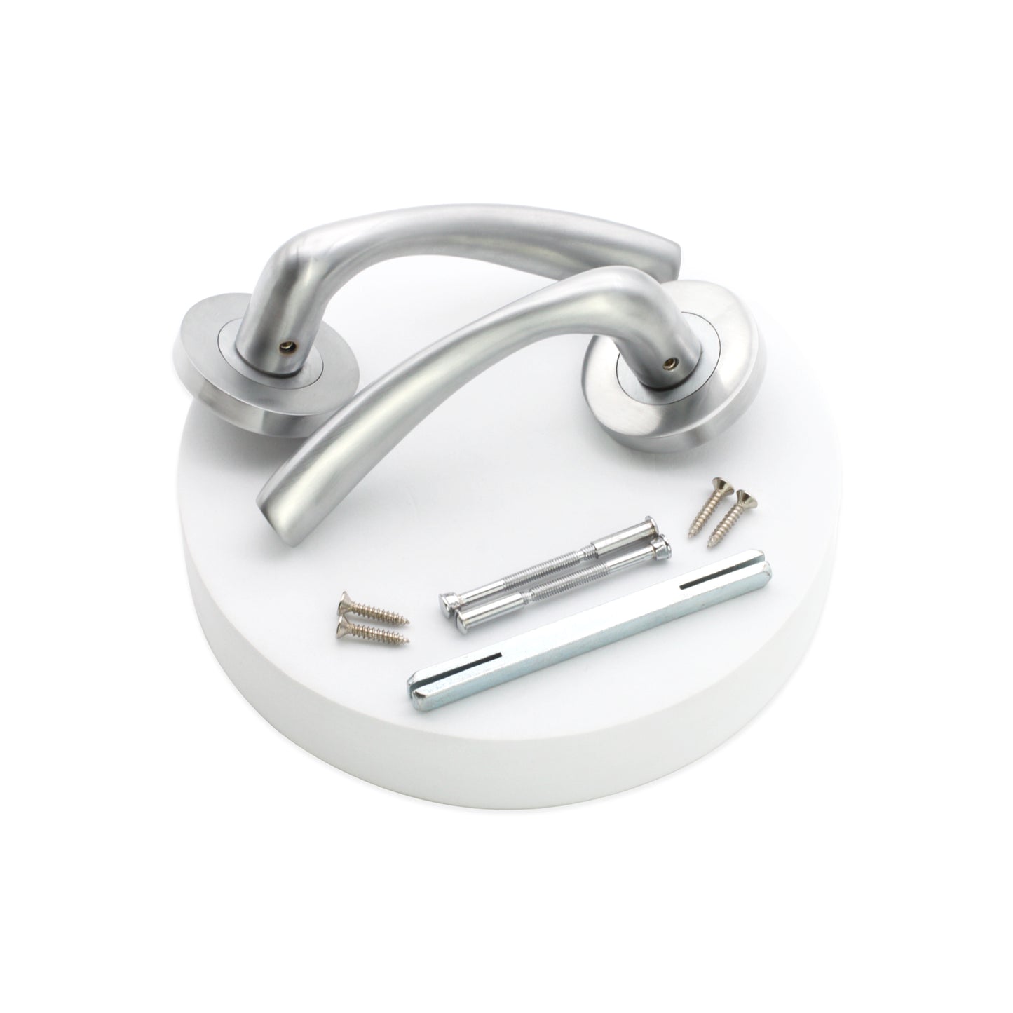 Zofie Lever on Rose Satin Chrome Lock Pack