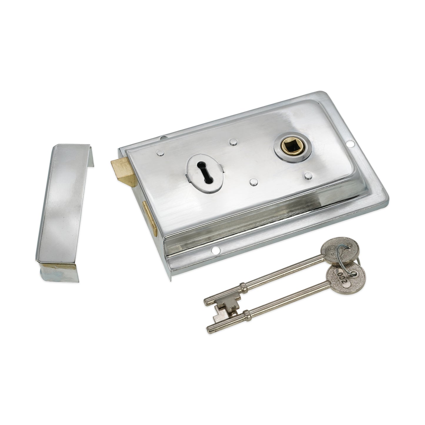 Iron Rim Lock - Fluted Polished Chrome