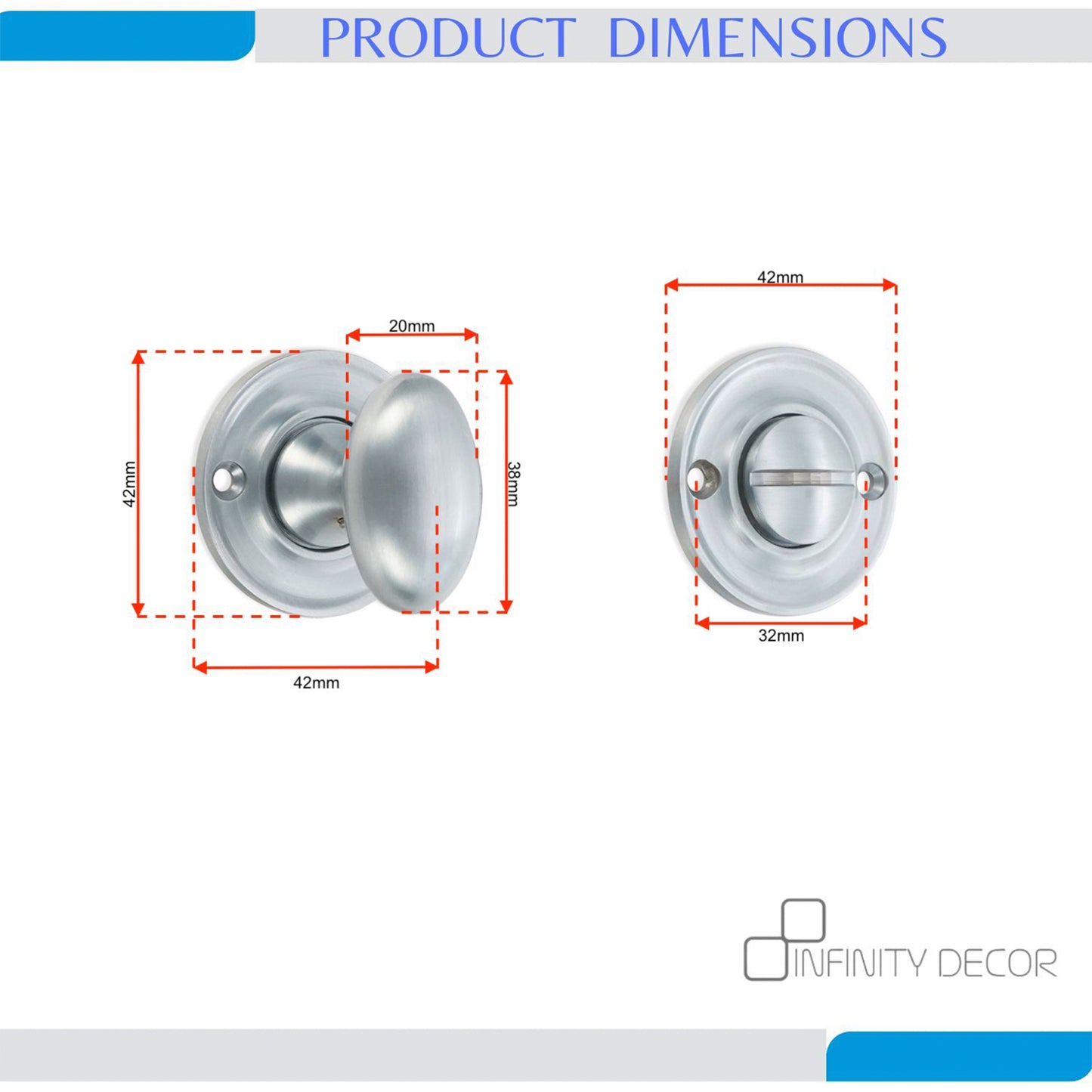 Slimline Turn & Release Satin Chrome