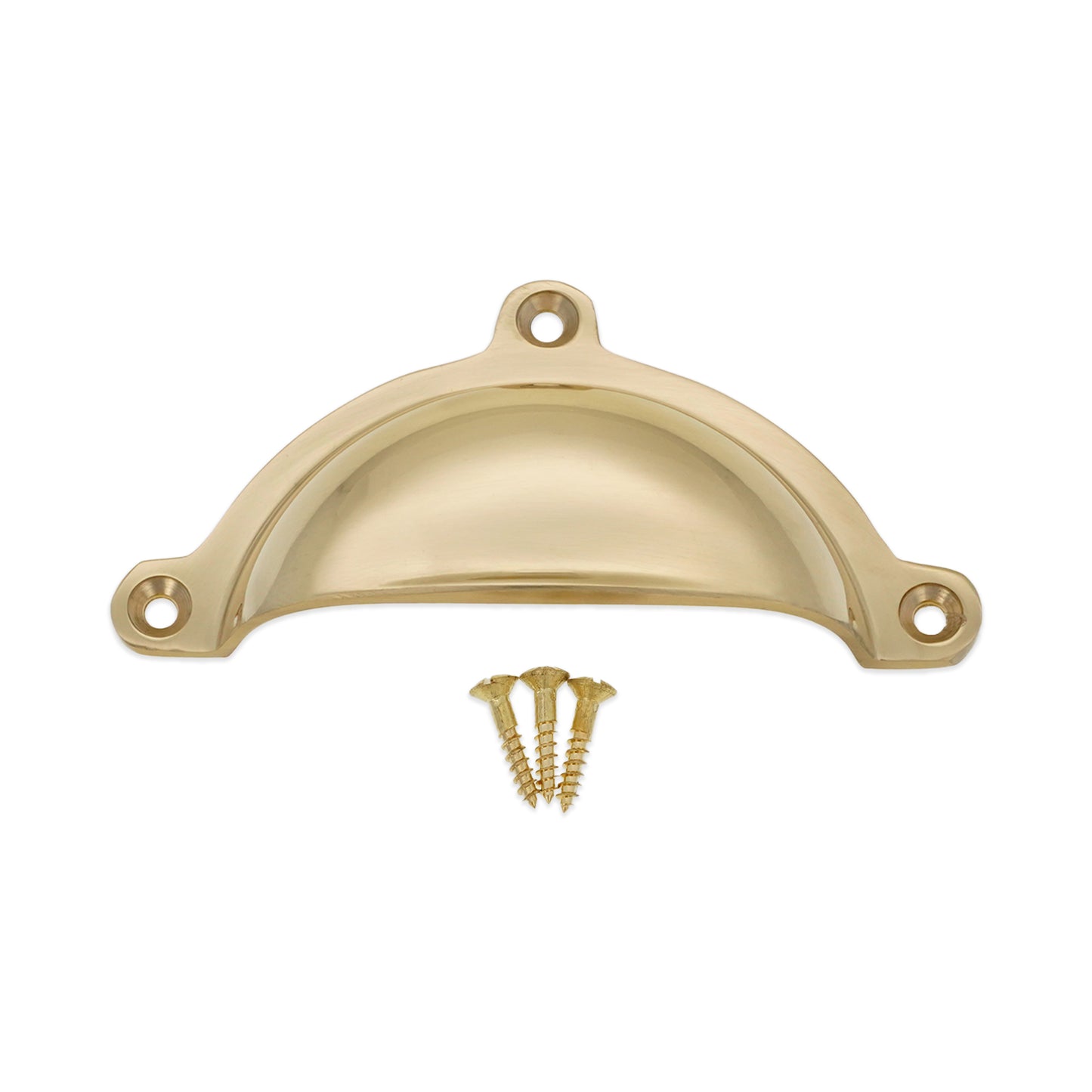 Cottage Cup Pull Polished Brass