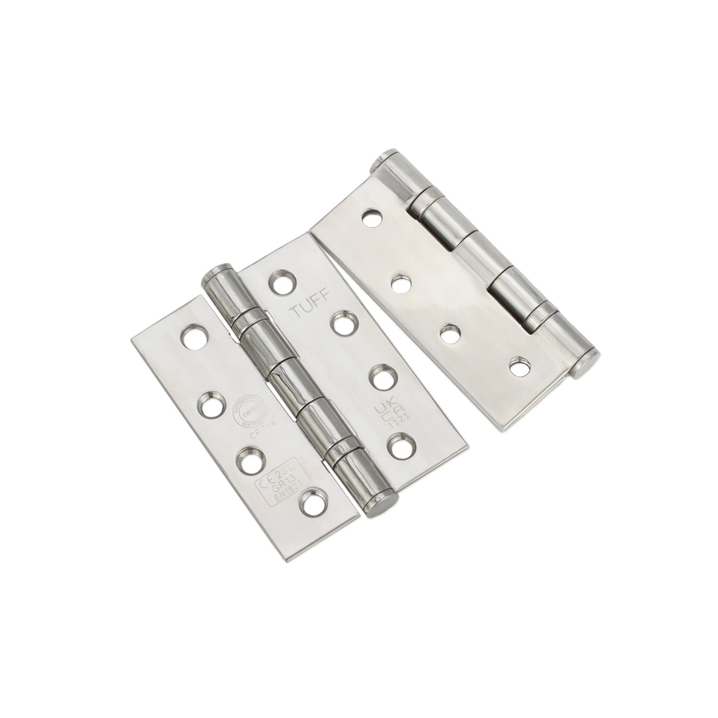 Charnière BB en acier inoxydable CE13 - Chrome poli
