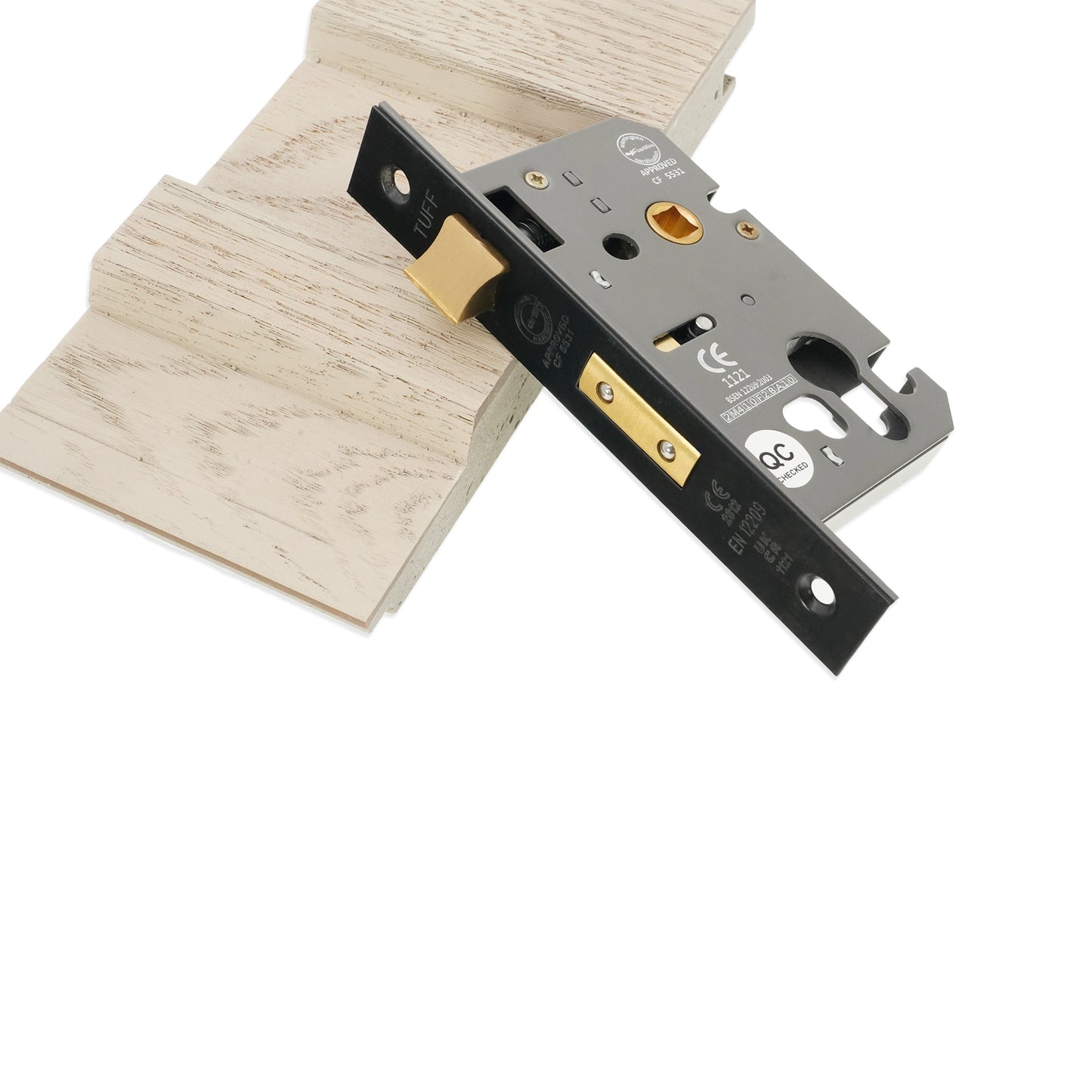 Serrure à mortaiser CE Euro Profile 2,5" - Noir mat