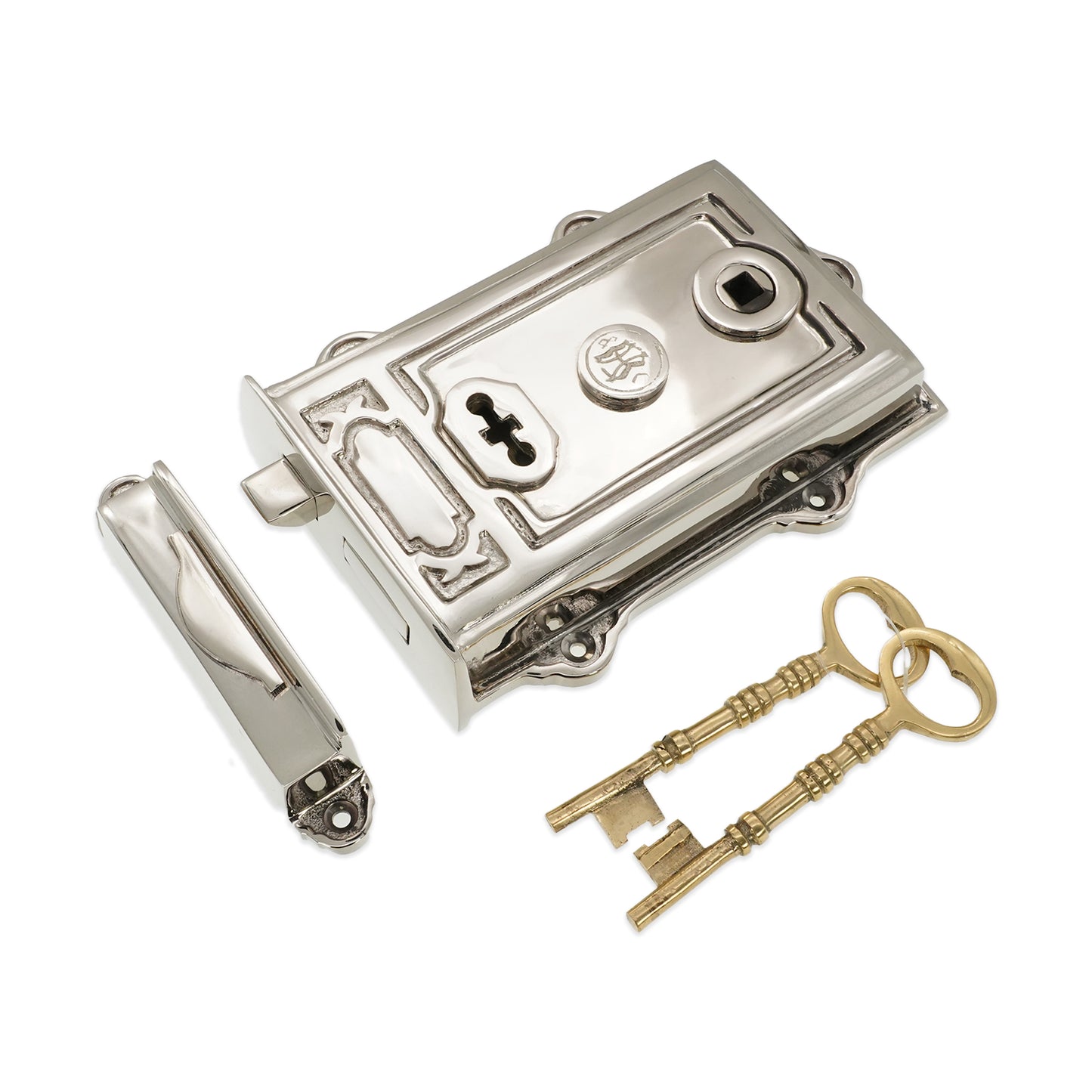 Davenport Rim Lock Polished Nickel