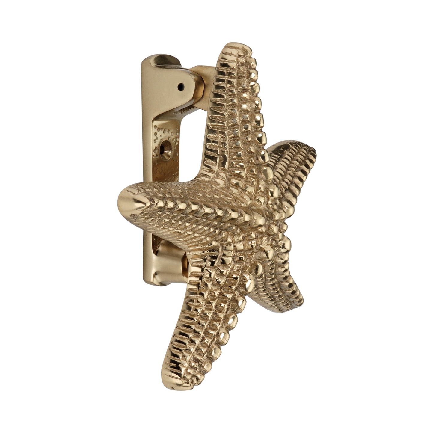 Starfish Door Knocker Polished Brass