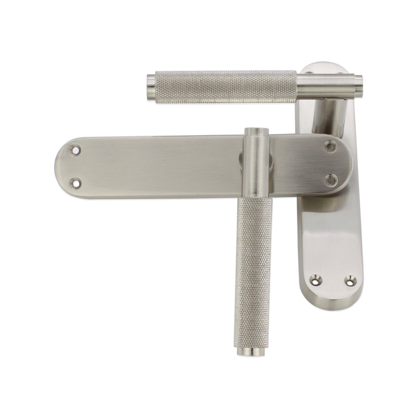 Rändelhebel von Connaught am Rückplattenriegel, satiniertes Nickel