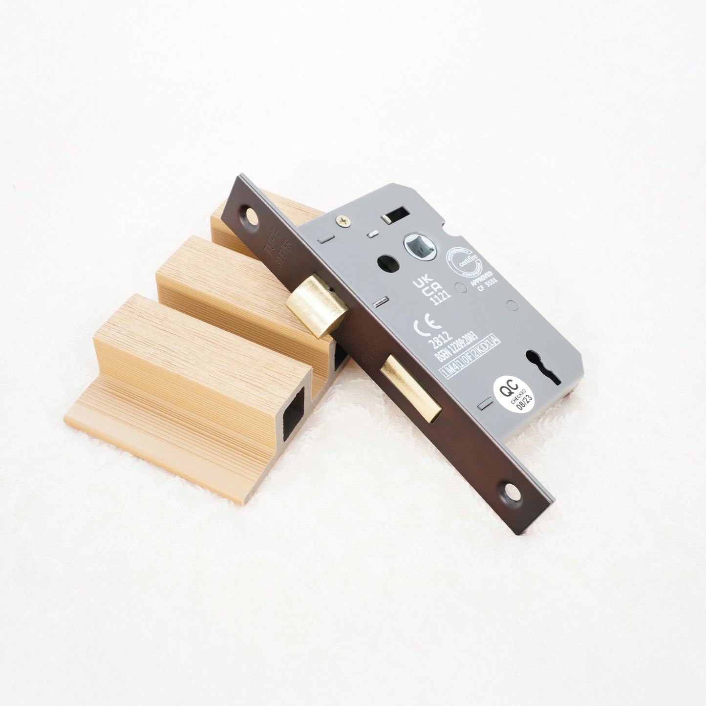 2.5" CE 3 Lever Mortice Sash Lock FD60 - Aged Bronze