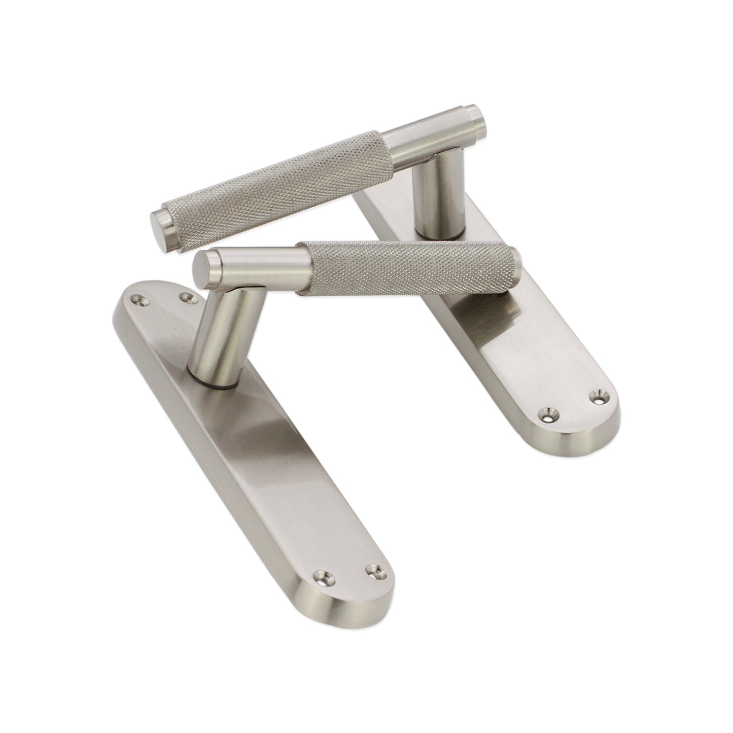 Rändelhebel von Connaught am Rückplattenriegel, satiniertes Nickel
