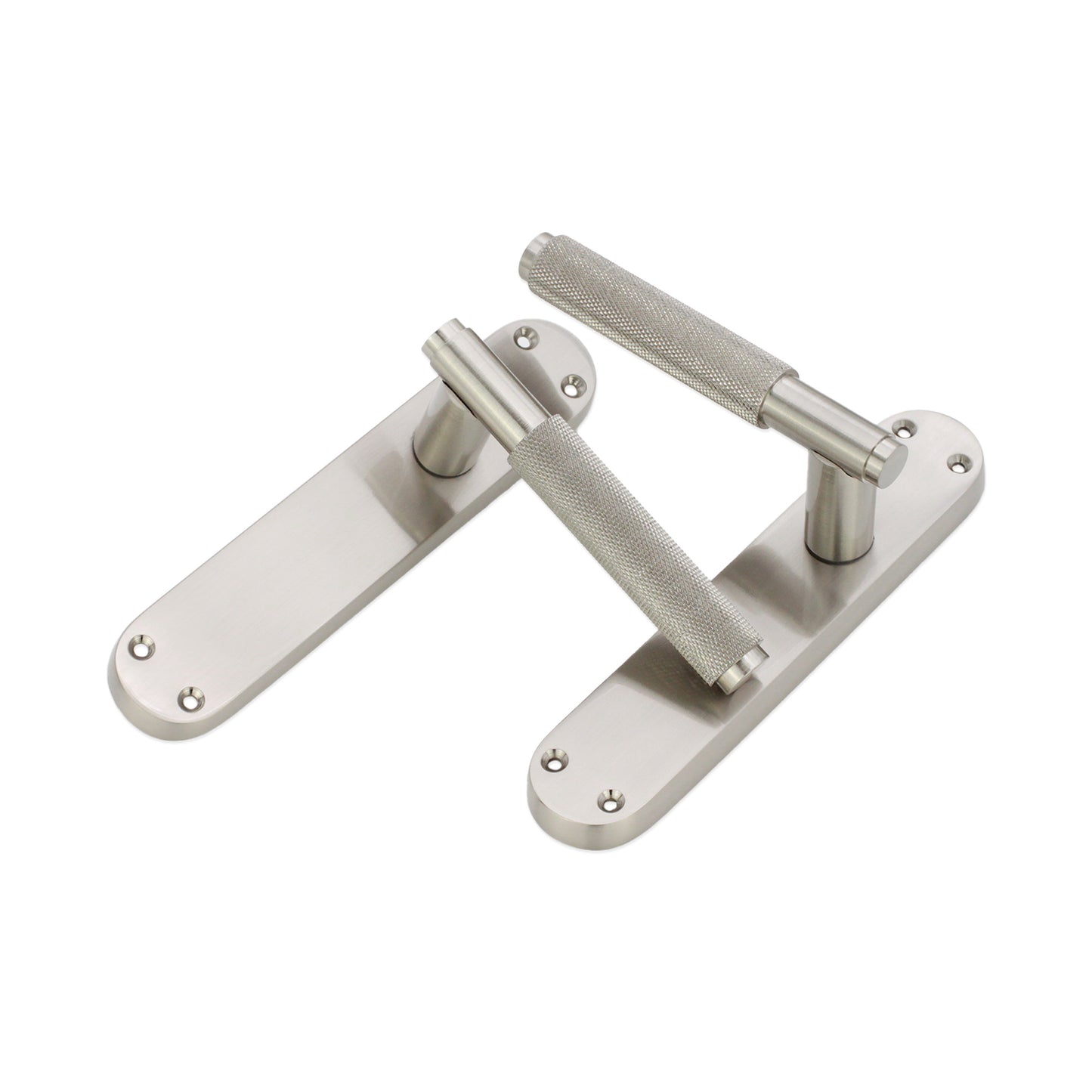 Rändelhebel von Connaught am Rückplattenriegel, satiniertes Nickel