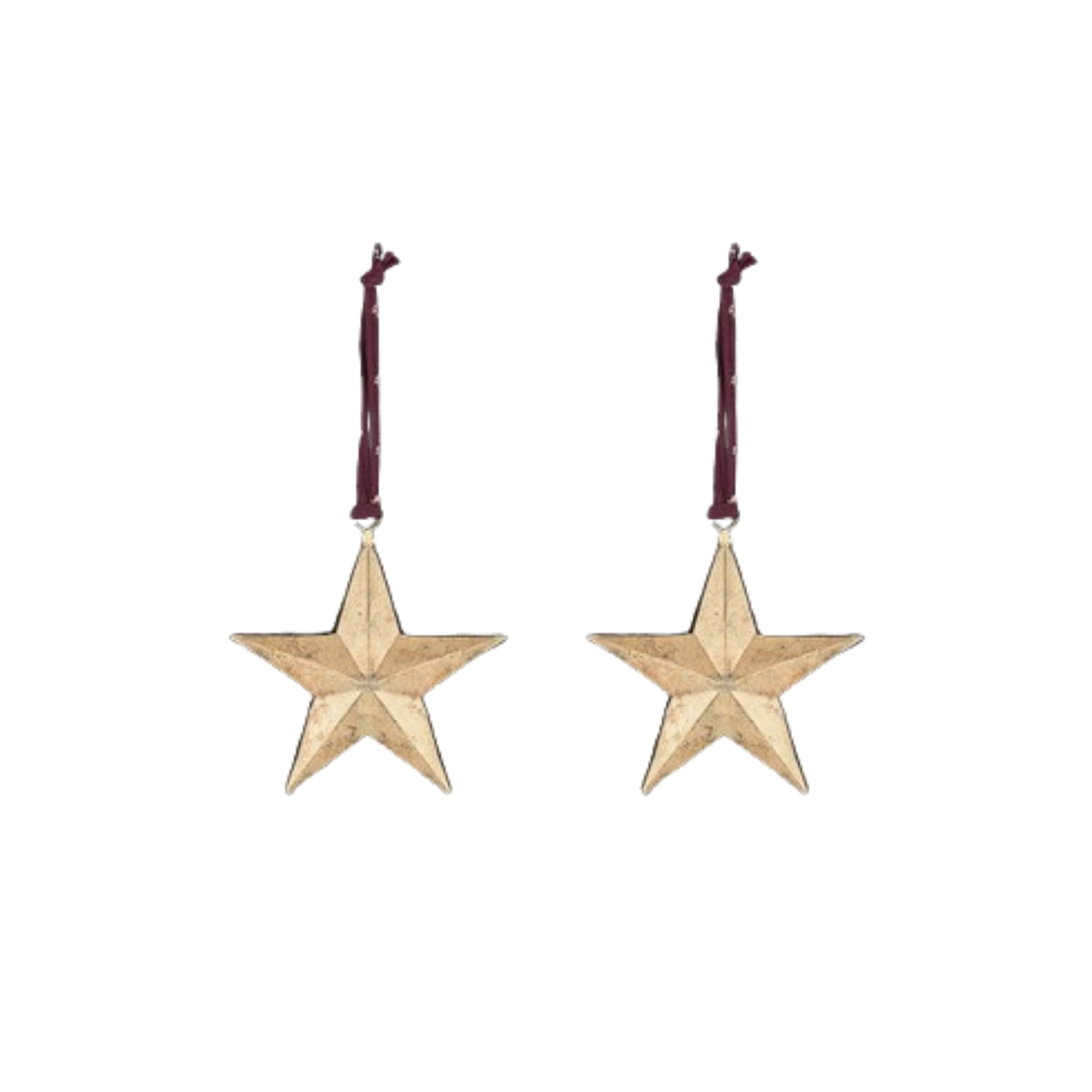 Roshani Star Antique Brass Baubles (Set of 2)