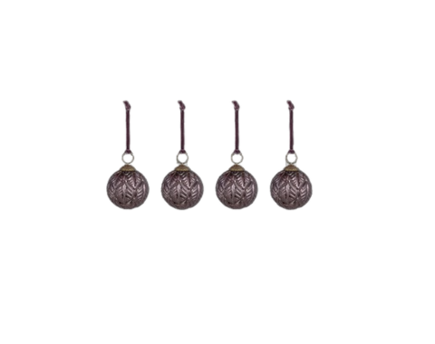 Patta Burgundy Baubles (Set of 4)