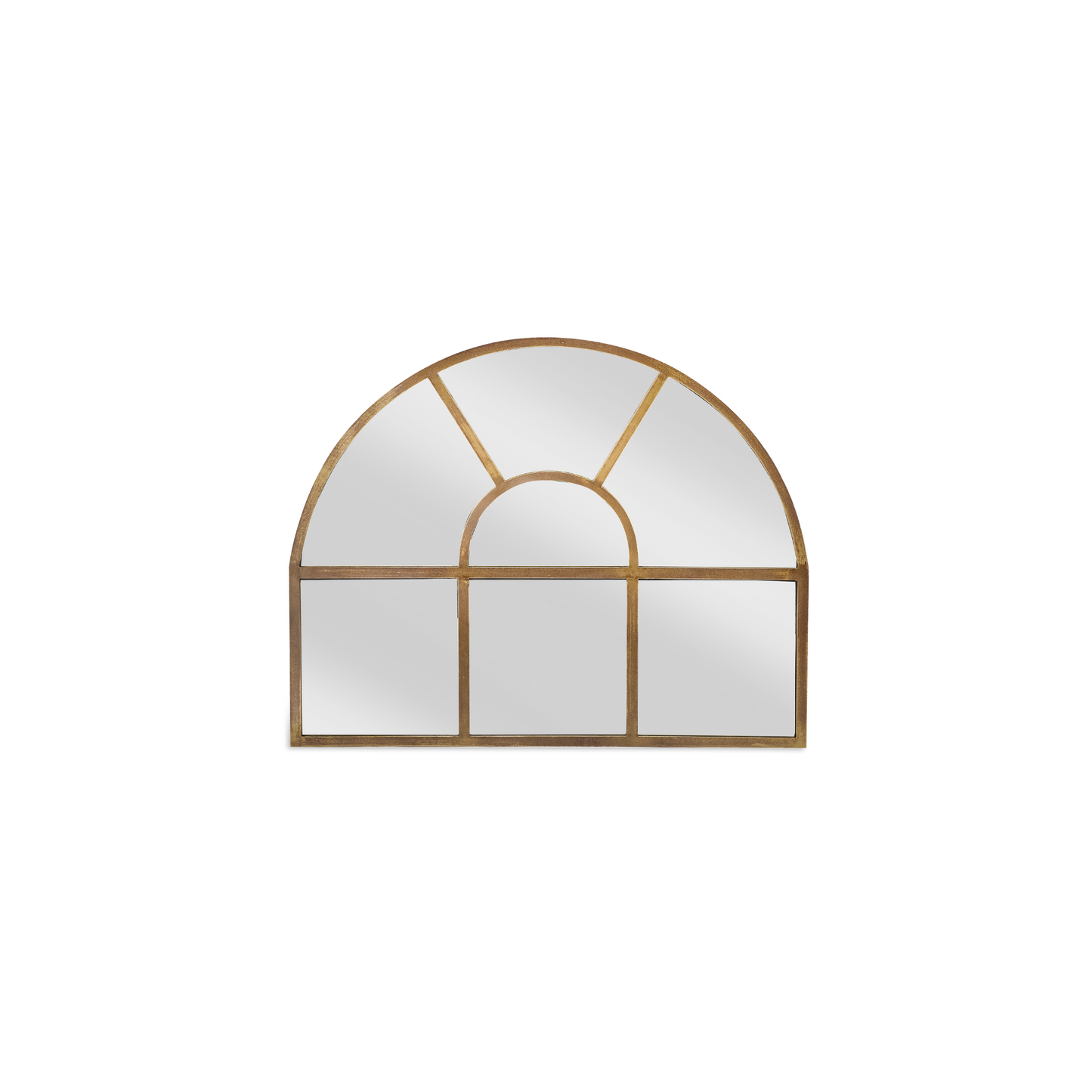Imoma Iron Overmantel Arch Mirror - Brass
