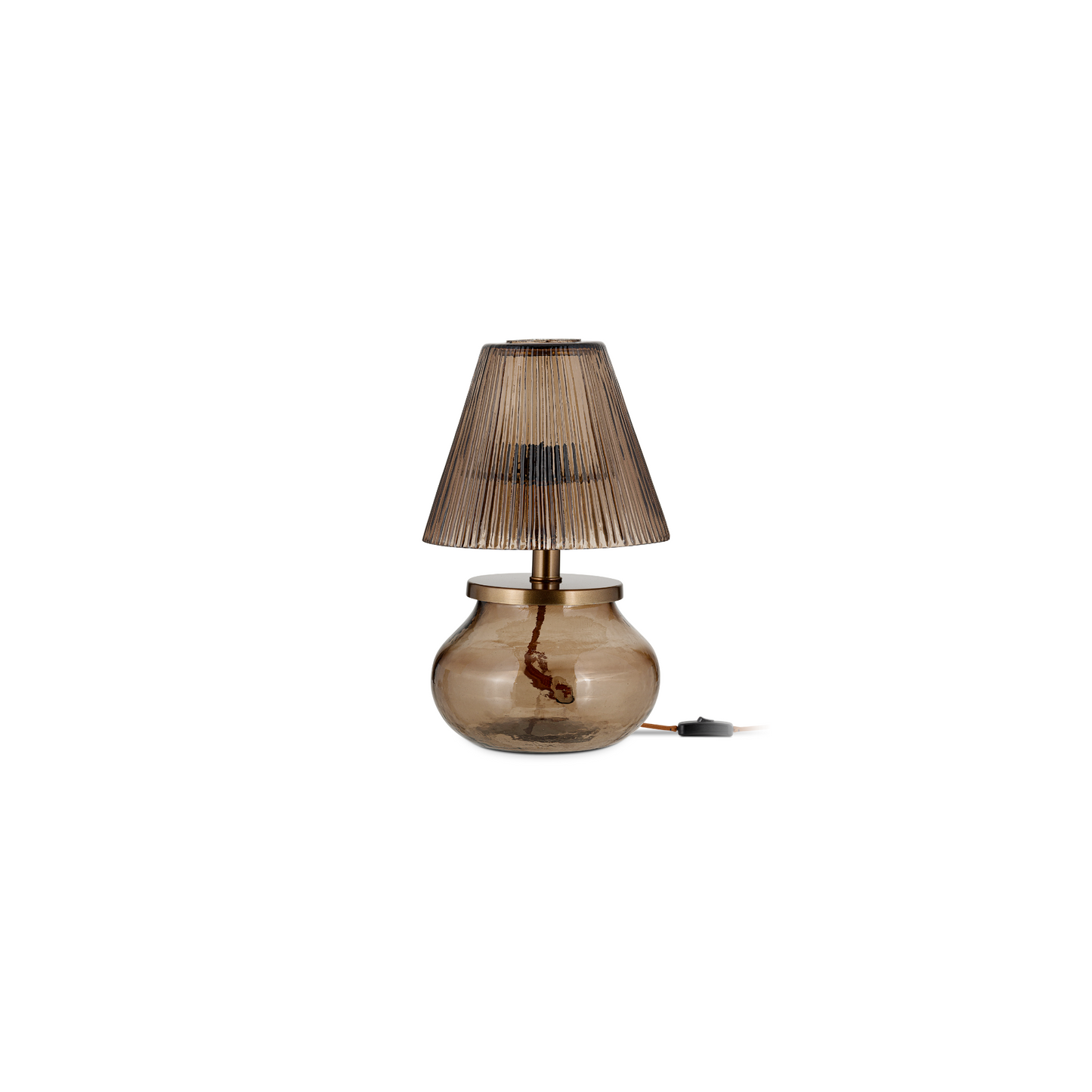 Dimalai Recycled Glass Table Lamp - Brown Smoke