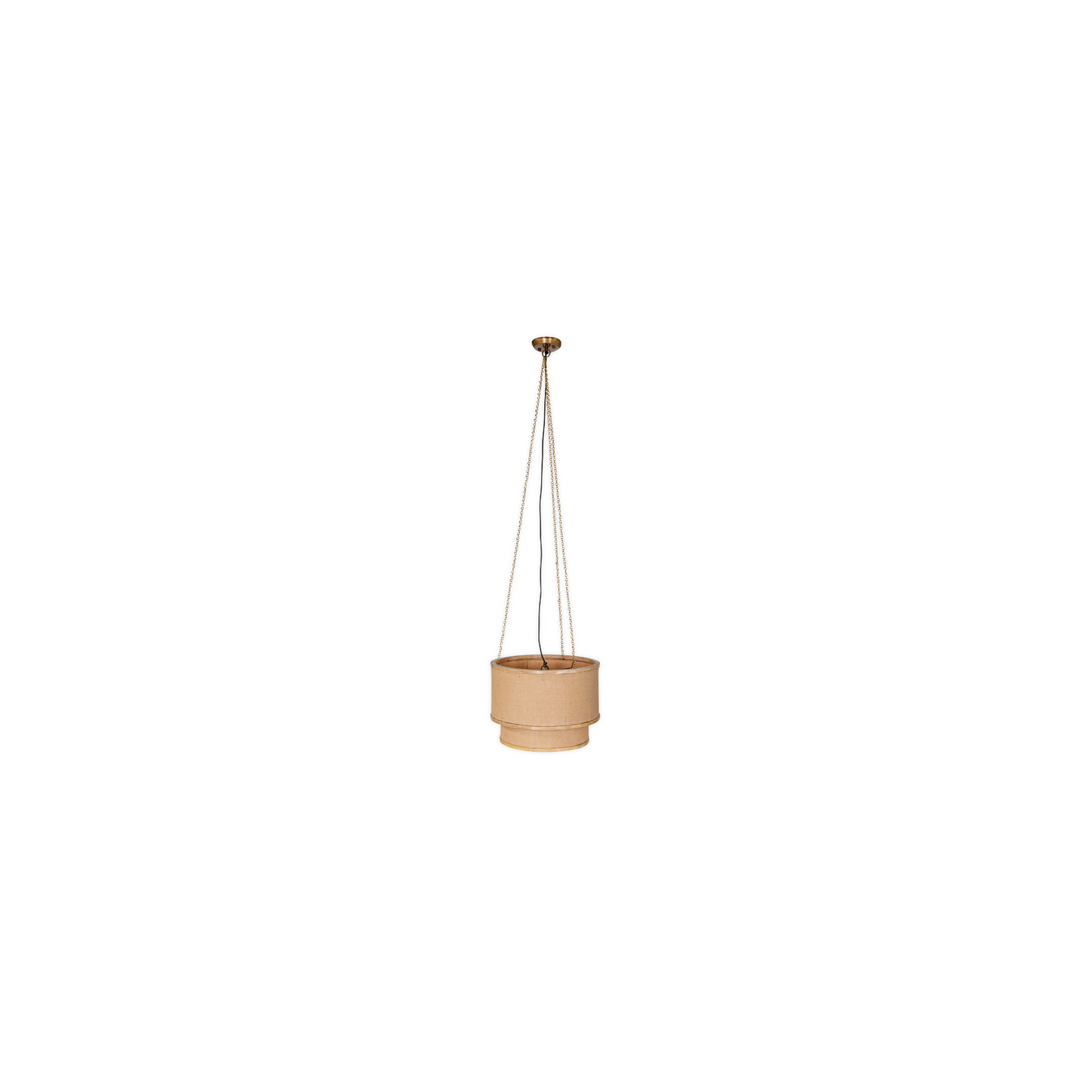 Darat Mango Wood & Jute Pendant - Natural