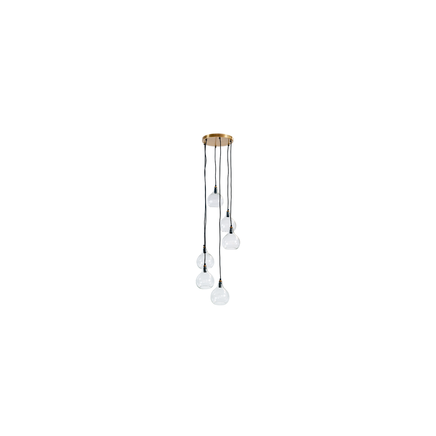Ziva Statement Recycled Glass Cluster Pendant - Clear