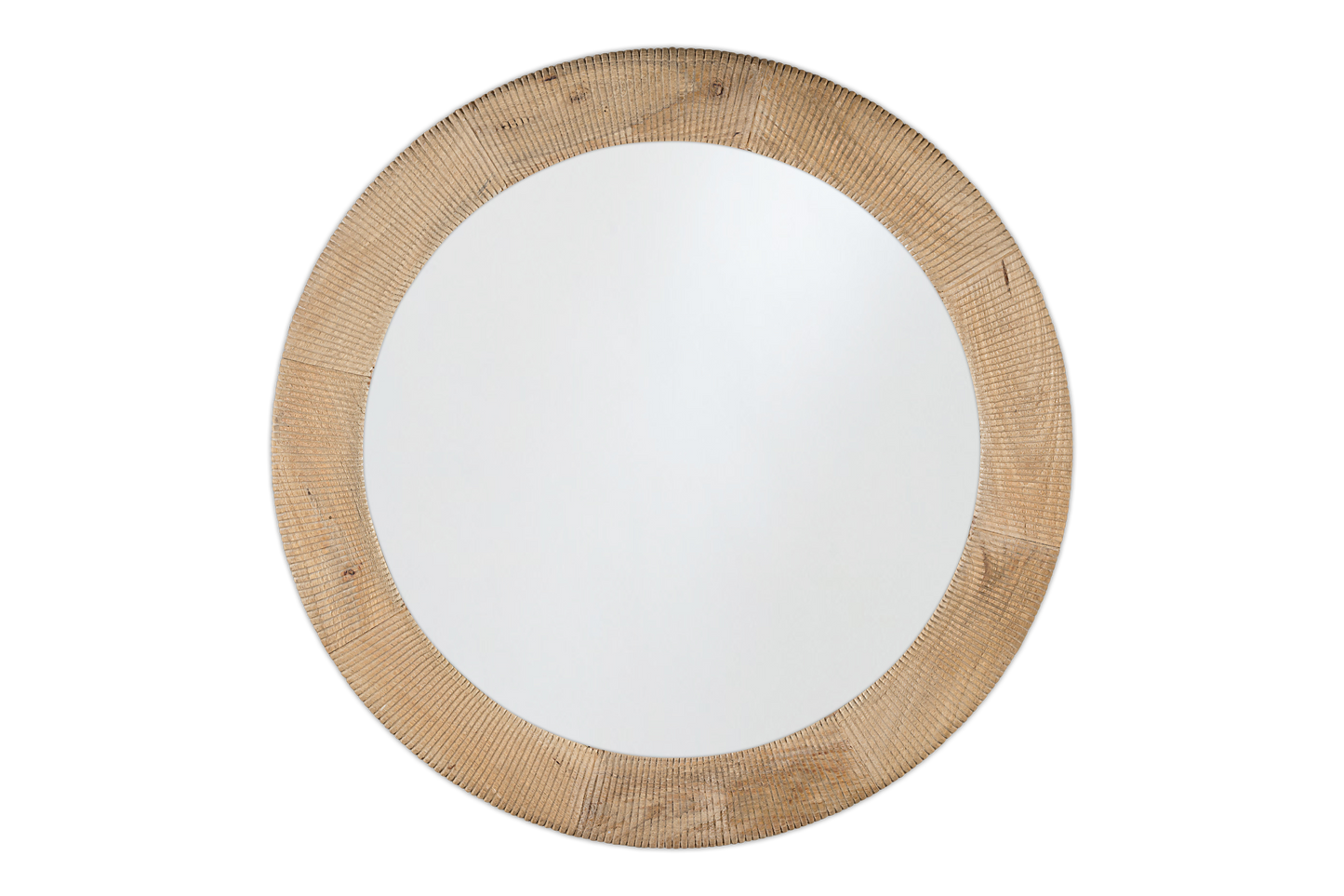 Vivan Grooved Wood Mirror - Natural