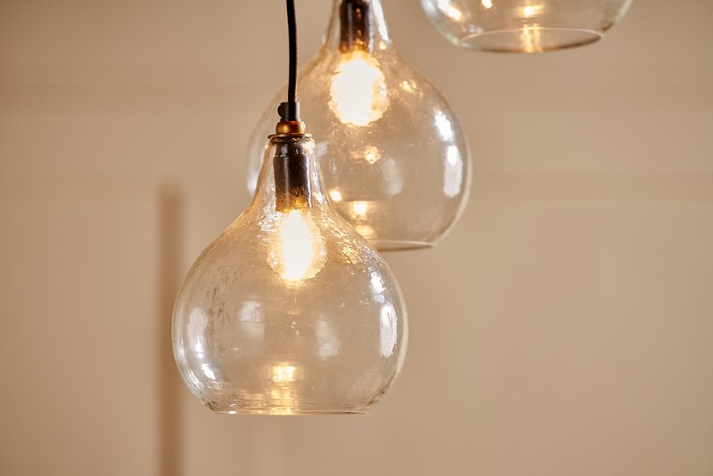 Ziva Statement Recycled Glass Cluster Pendant - Clear