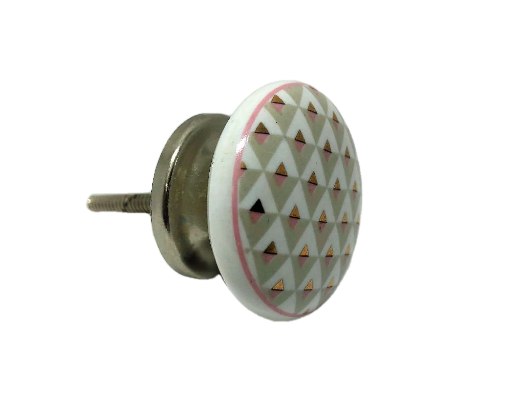 BOUTONS DE PLACARD EN CÉRAMIQUE GÉOMÉTRIQUE CHIC