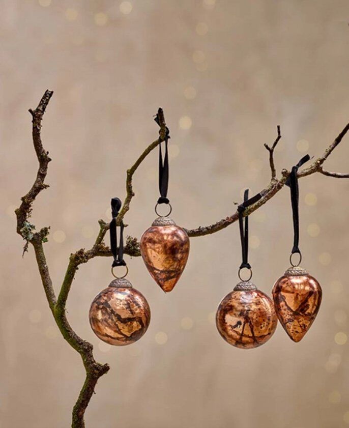 Boules Jalshara - Cuivre Antique (Ensemble de 4)