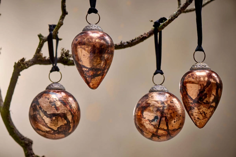 Boules Jalshara - Cuivre Antique (Ensemble de 4)