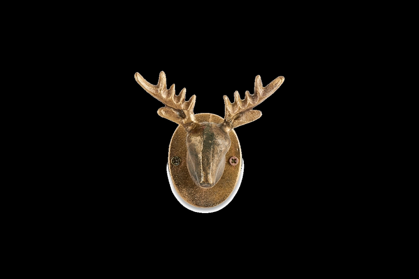 Heurtoir de porte cerf - Laiton antique