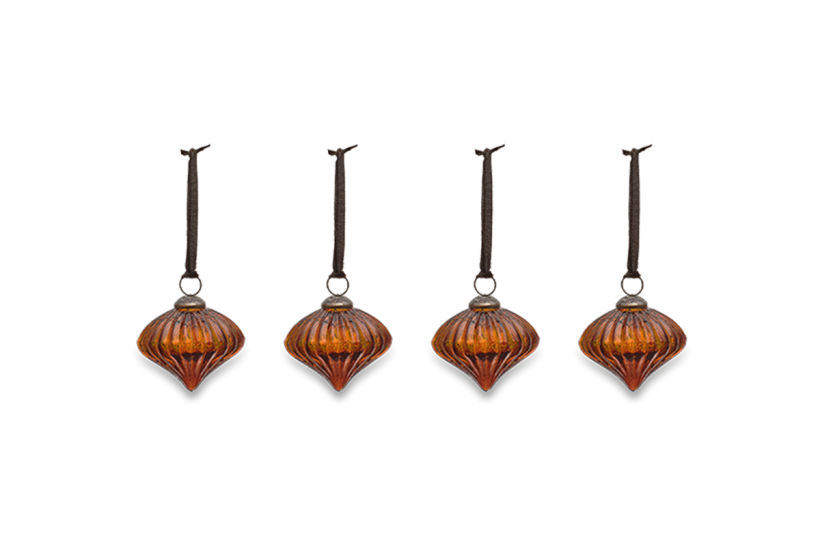 Boules Bouka Ambre Brûlé - Lot de 4