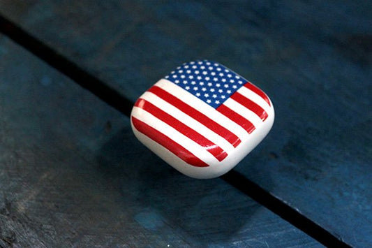 FLAG Print CERAMIC CUPBOARD KNOBS Home Decor