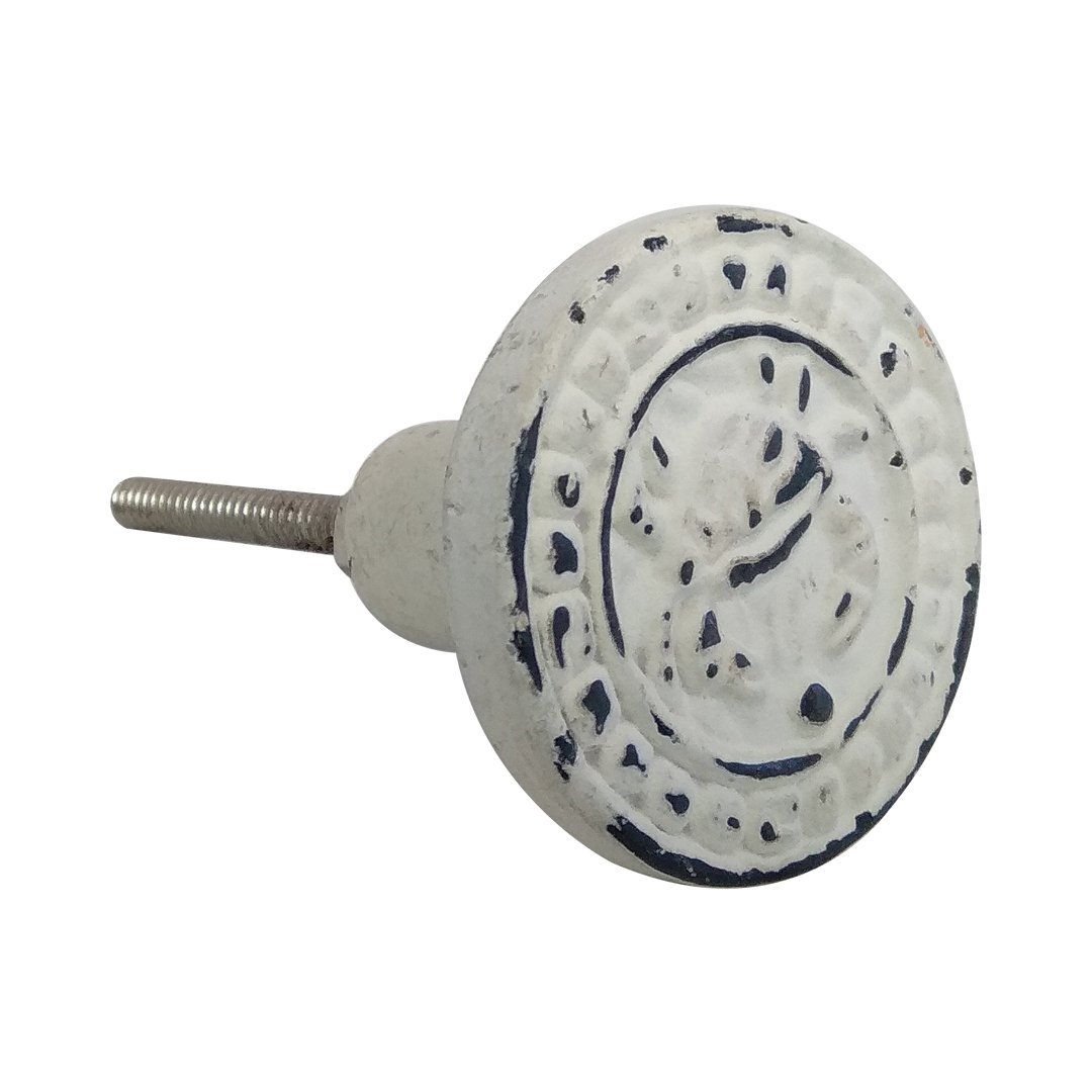 Chic Design White Cast Iron Cabinet Pulls
