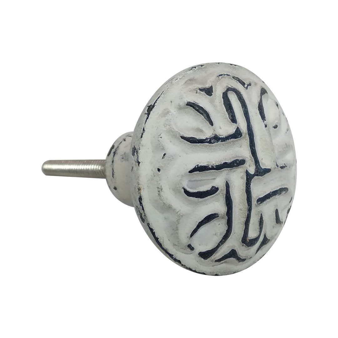 Chic Design White Cast Iron Cabinet Pulls